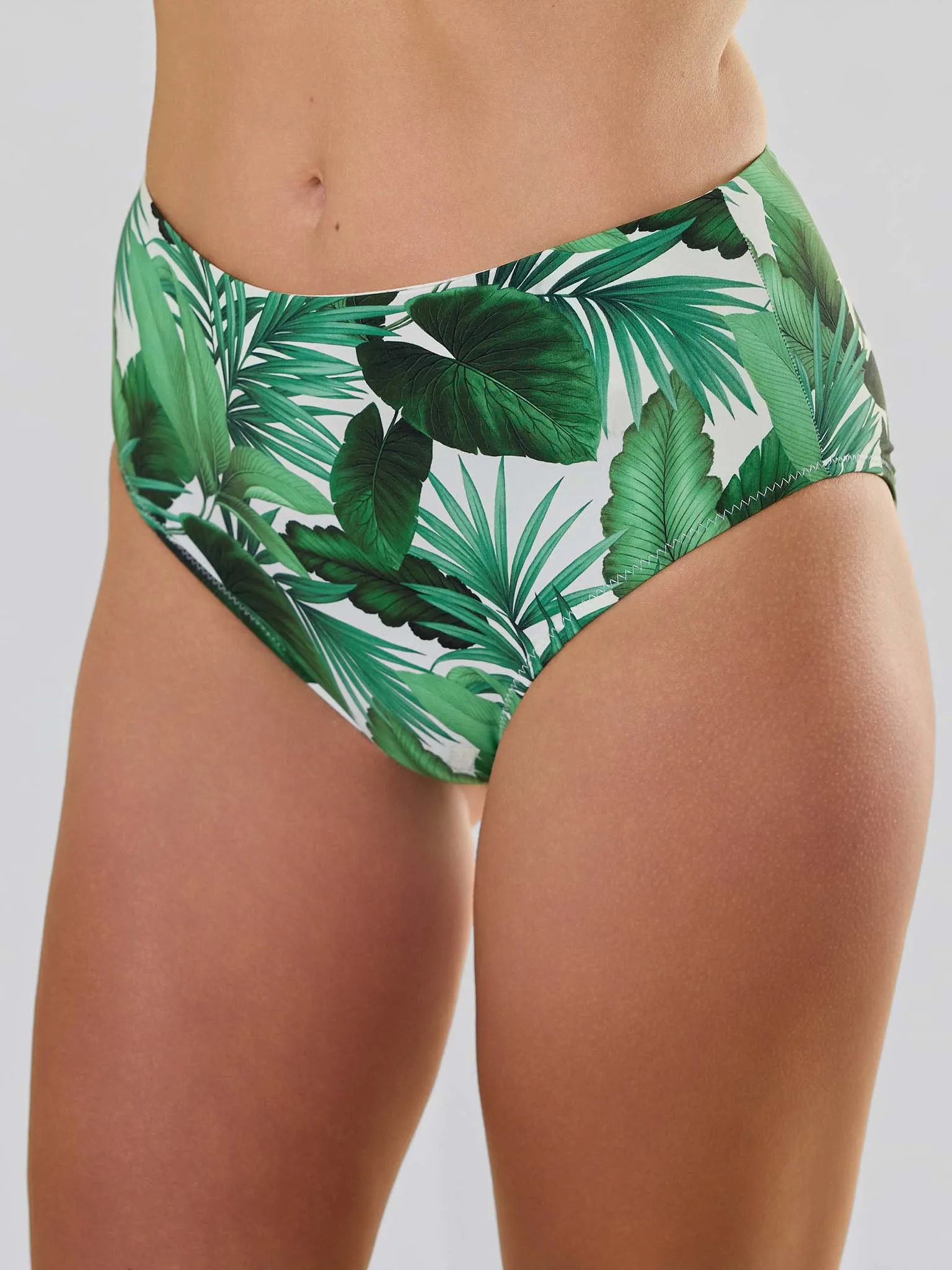 Swim High Rise Bottom Stay Floral Palm Tree Green sold by Hanky Panky product image thumbnail 2