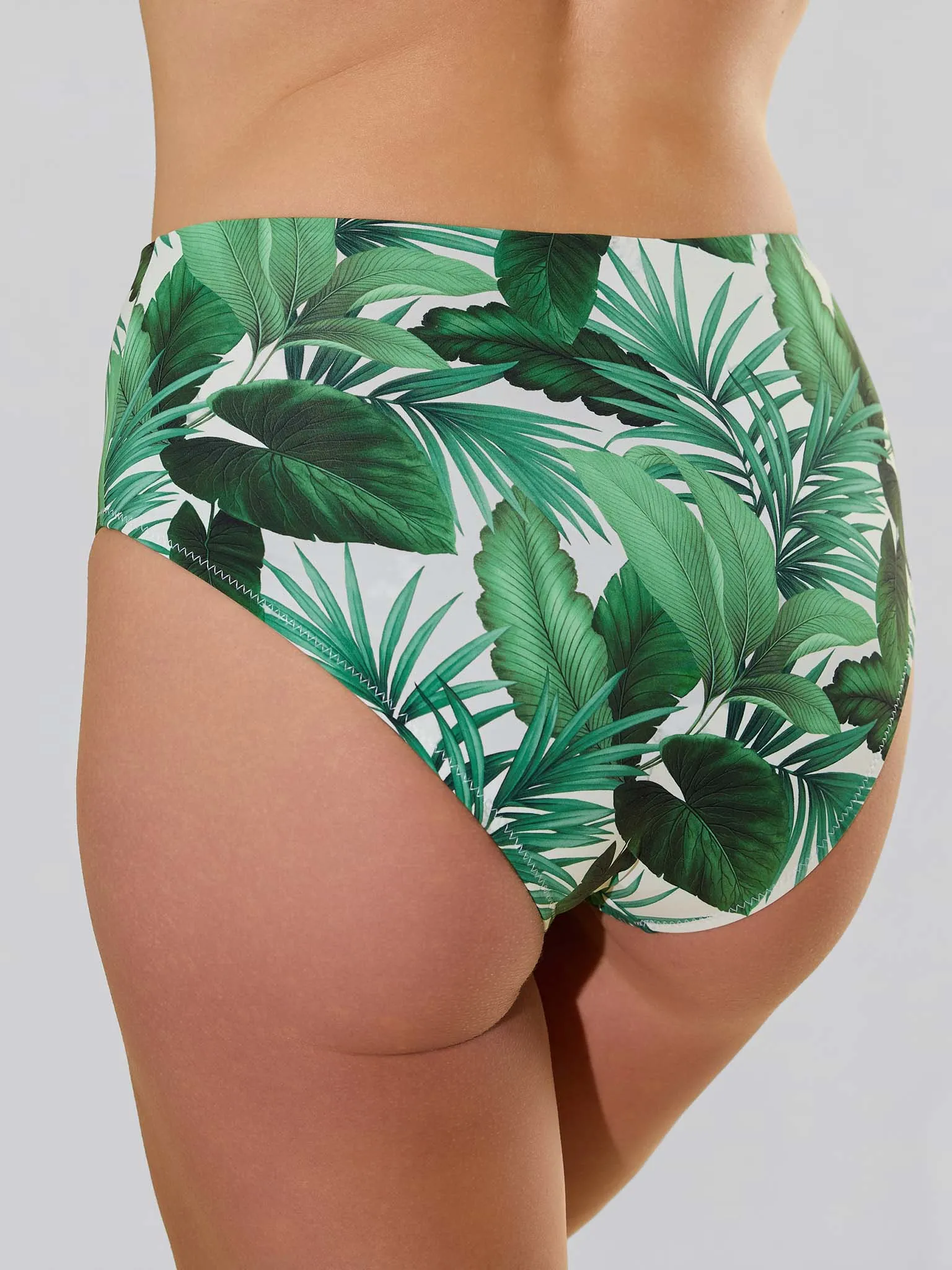 Swim High Rise Bottom Stay Floral Palm Tree Green sold by Hanky Panky product image thumbnail 3
