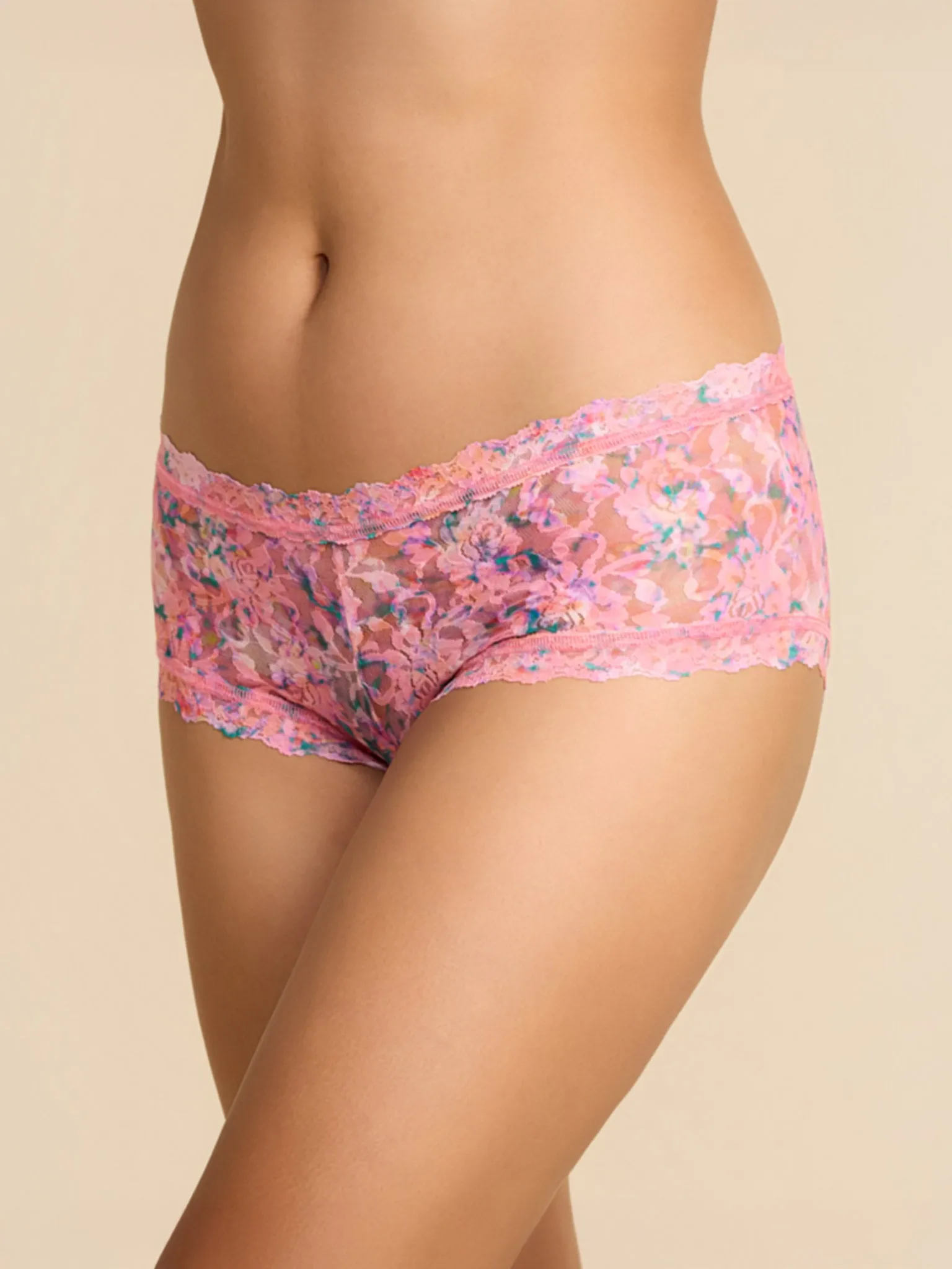 Printed Signature Lace® Boyshort Blushing Blooms Pink sold by Hanky Panky product image thumbnail 2
