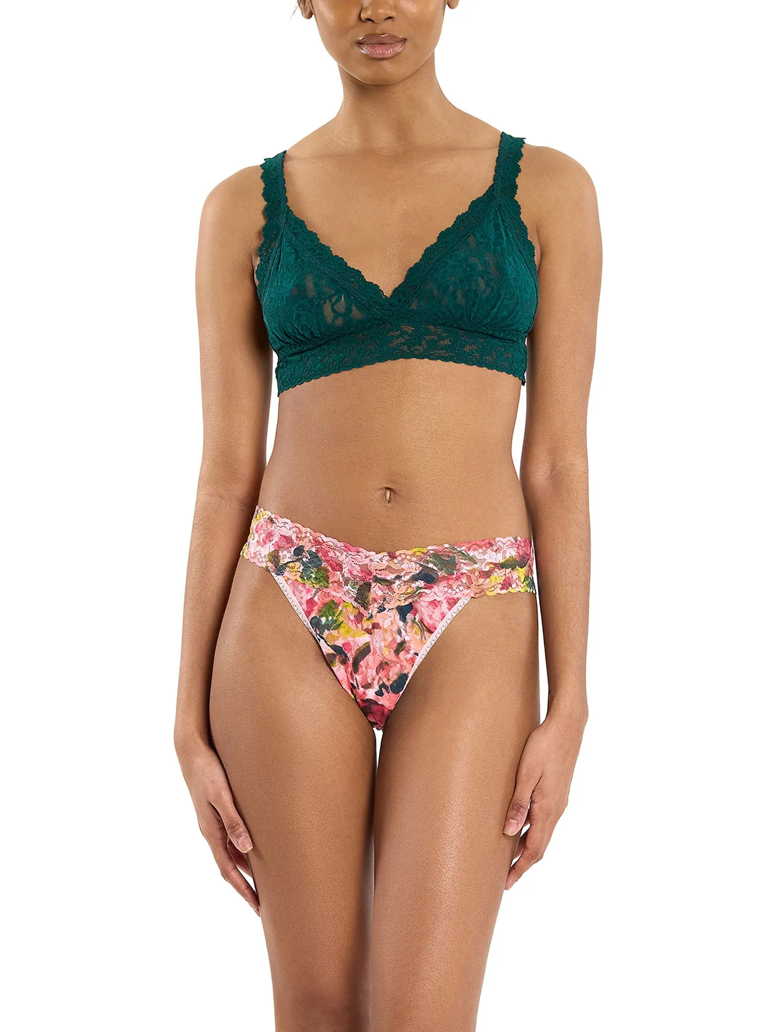 Free When You Spend $125 - Printed Signature Lace® Original Rise Thong Floral Masterpiece sold by Hanky Panky product image thumbnail 3