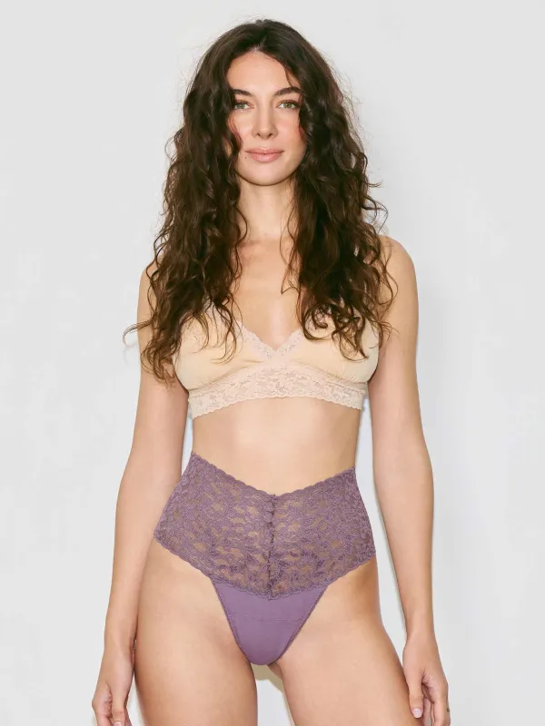Supima® Cotton Retro Thong Dusk made by Hanky Panky