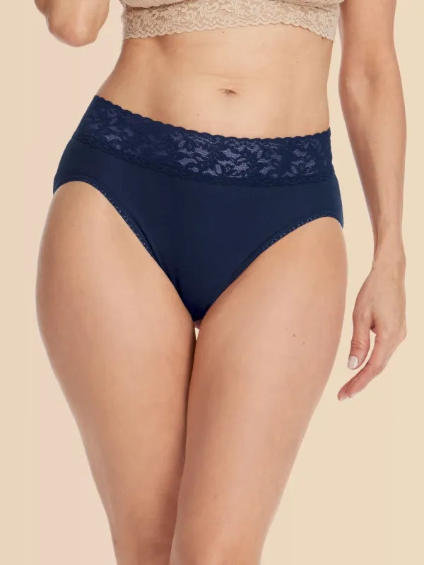 Supima® Cotton French Brief Navy made by Hanky Panky