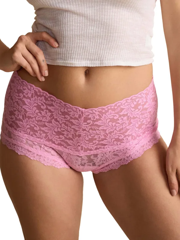 Retro Lace Boyshort Strawberry Lemonade Pink Sale made by Hanky Panky