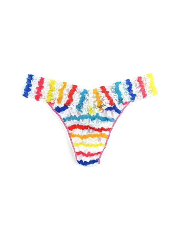 Printed Signature Lace Original Rise Thong Wavy Sale sold by Hanky Panky