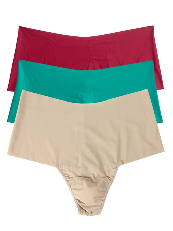 Winterberry 3 Pack BreatheSoft™ High Rise Thong made by Hanky Panky