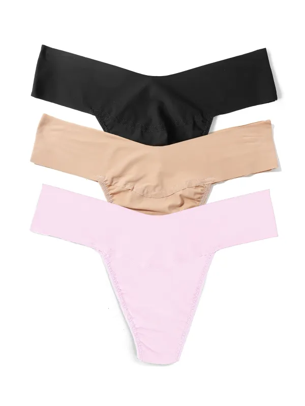 Sitting Pretty 3 Pack BreatheSoft™ Natural Rise Thong made by Hanky Panky