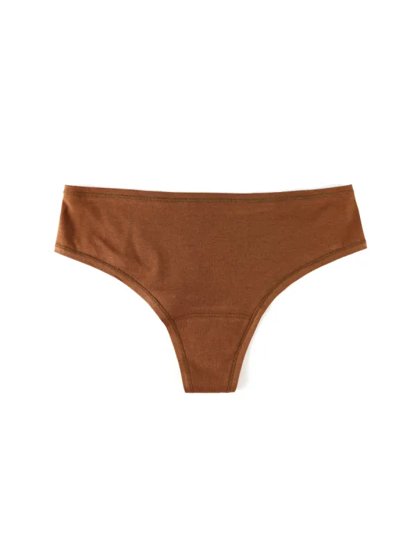 PlayStretch™ Natural Rise Thong Macchiato Brown sold by Hanky Panky