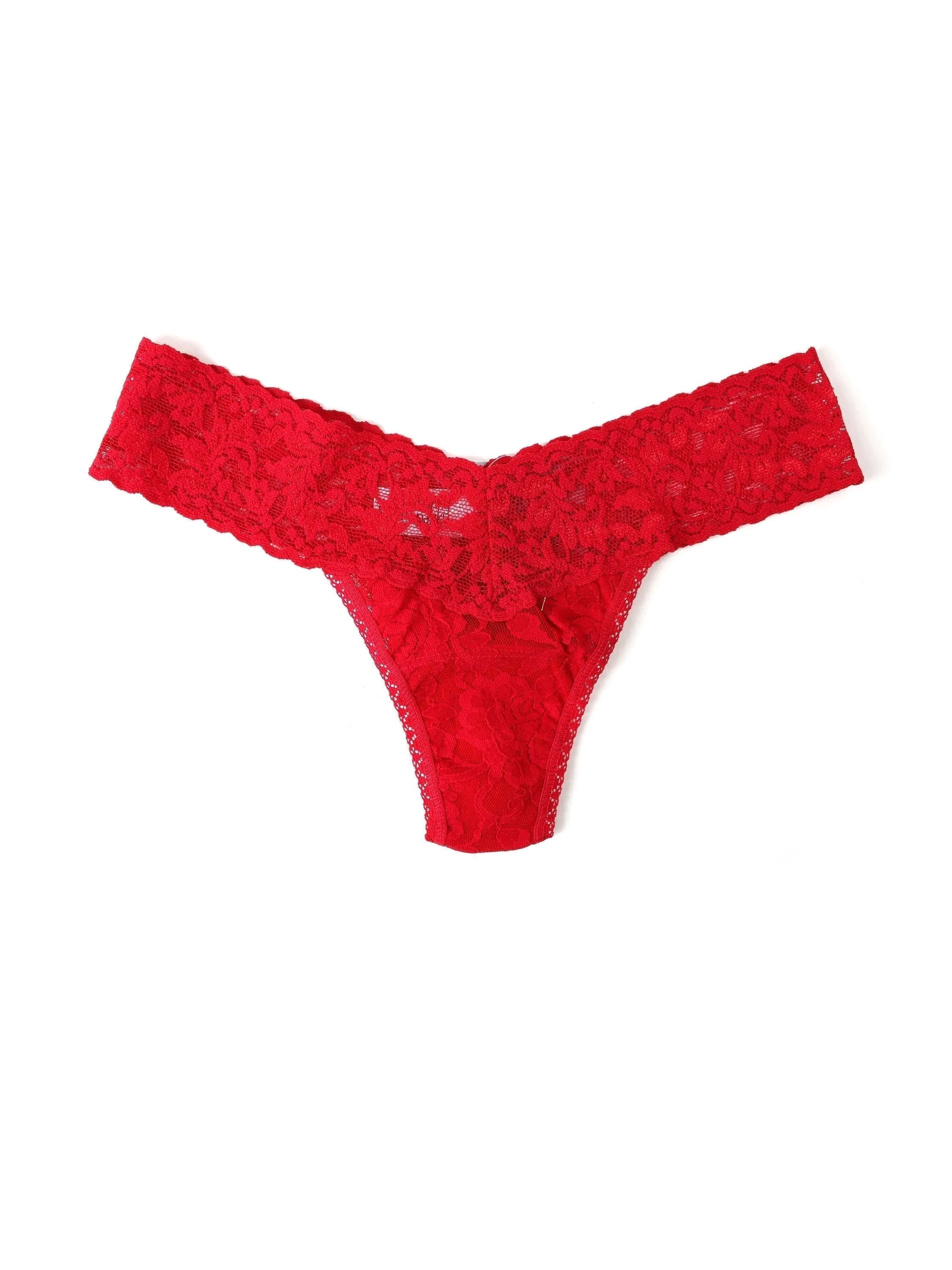 Petite Size Signature Lace® Low Rise Thong Red sold by Hanky Panky product image thumbnail 2