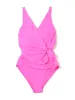 Wide Strap Wrap One Piece Swimsuit Unapologetic Pink Sale sold by Hanky Panky