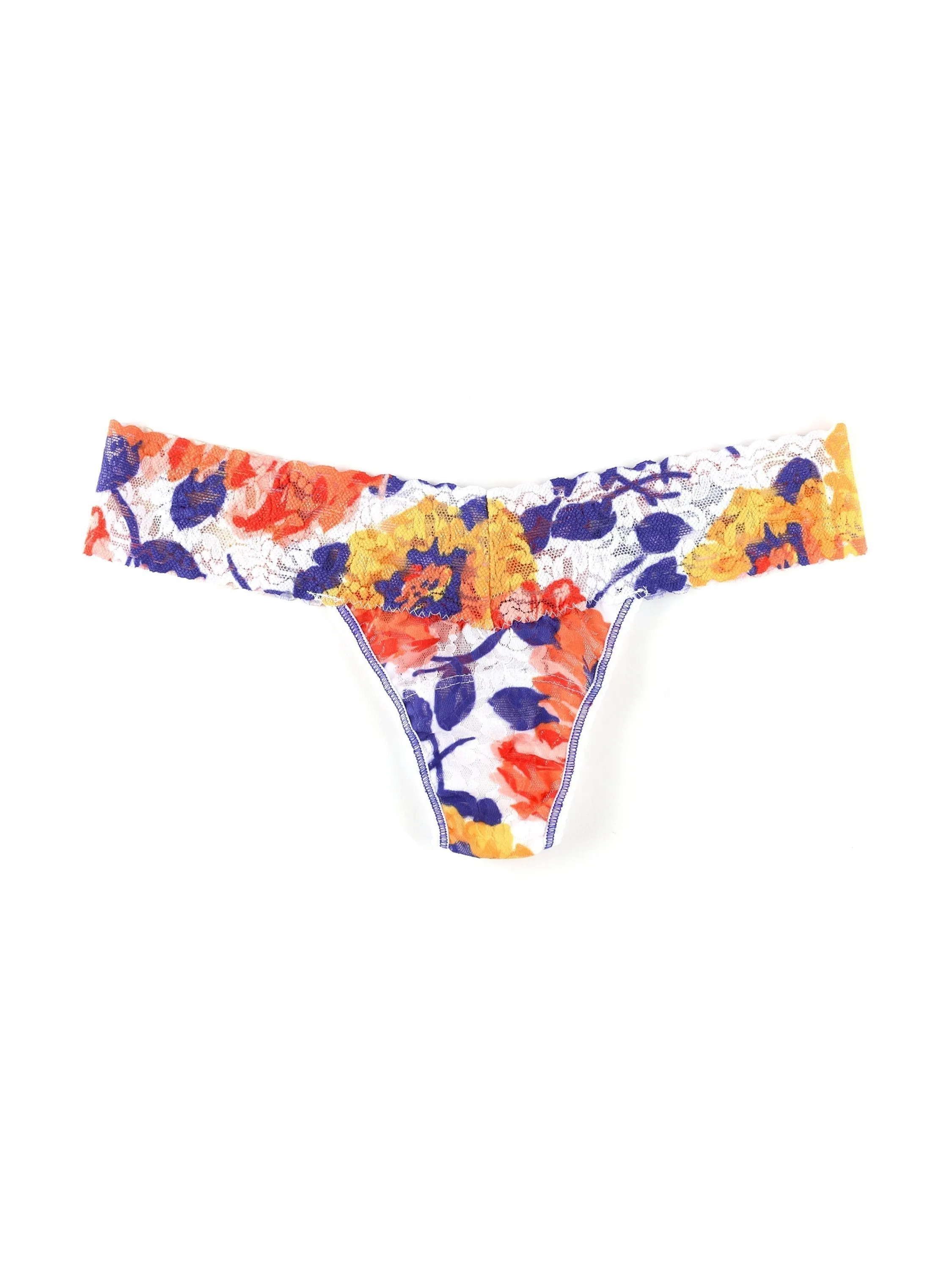Printed Signature Lace Low Rise Thong Sunrise Blossom Sale sold by Hanky Panky