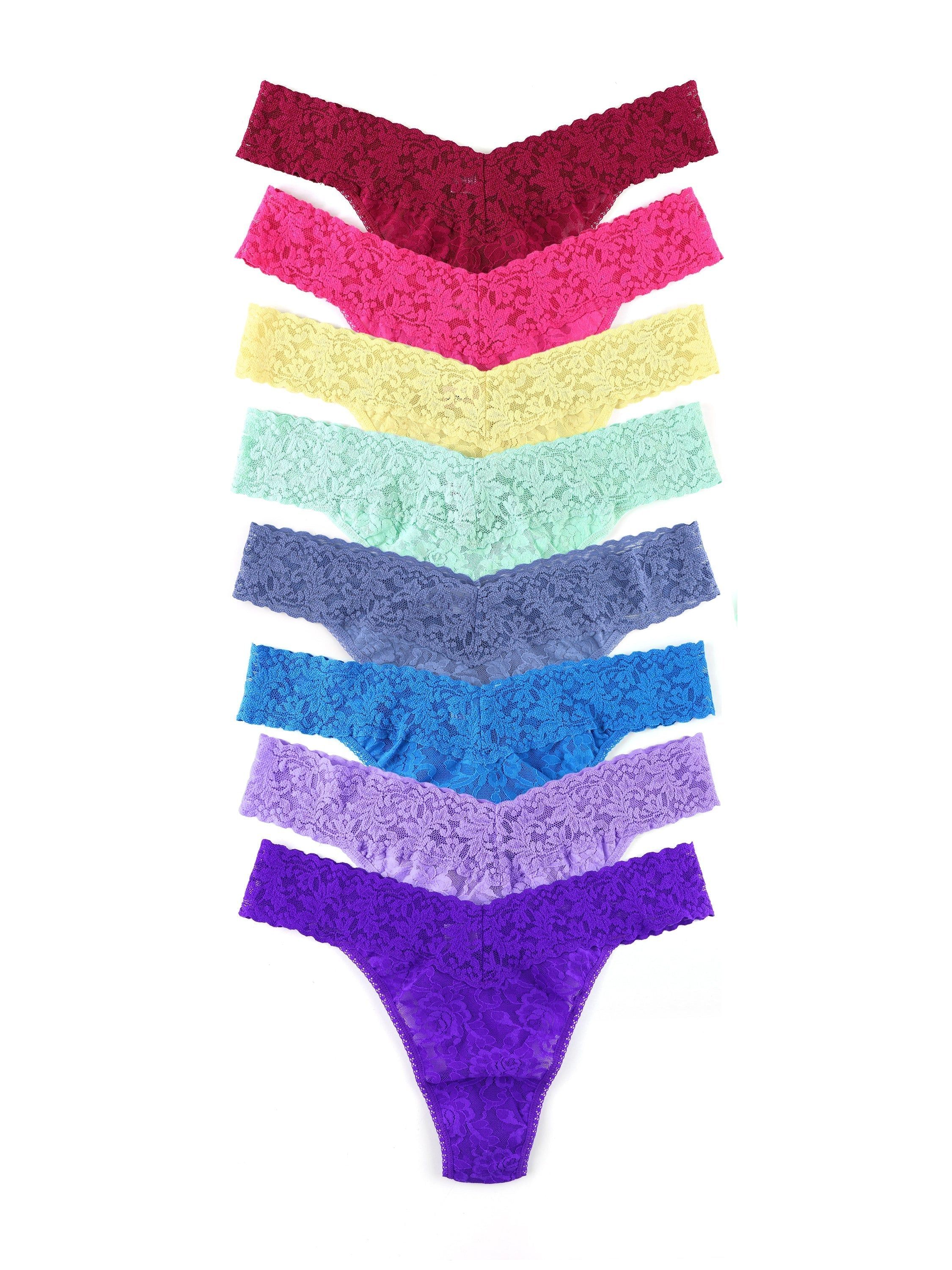 8 Pack Bright Signature Lace Original Rise Thongs sold by Hanky Panky product image thumbnail 4