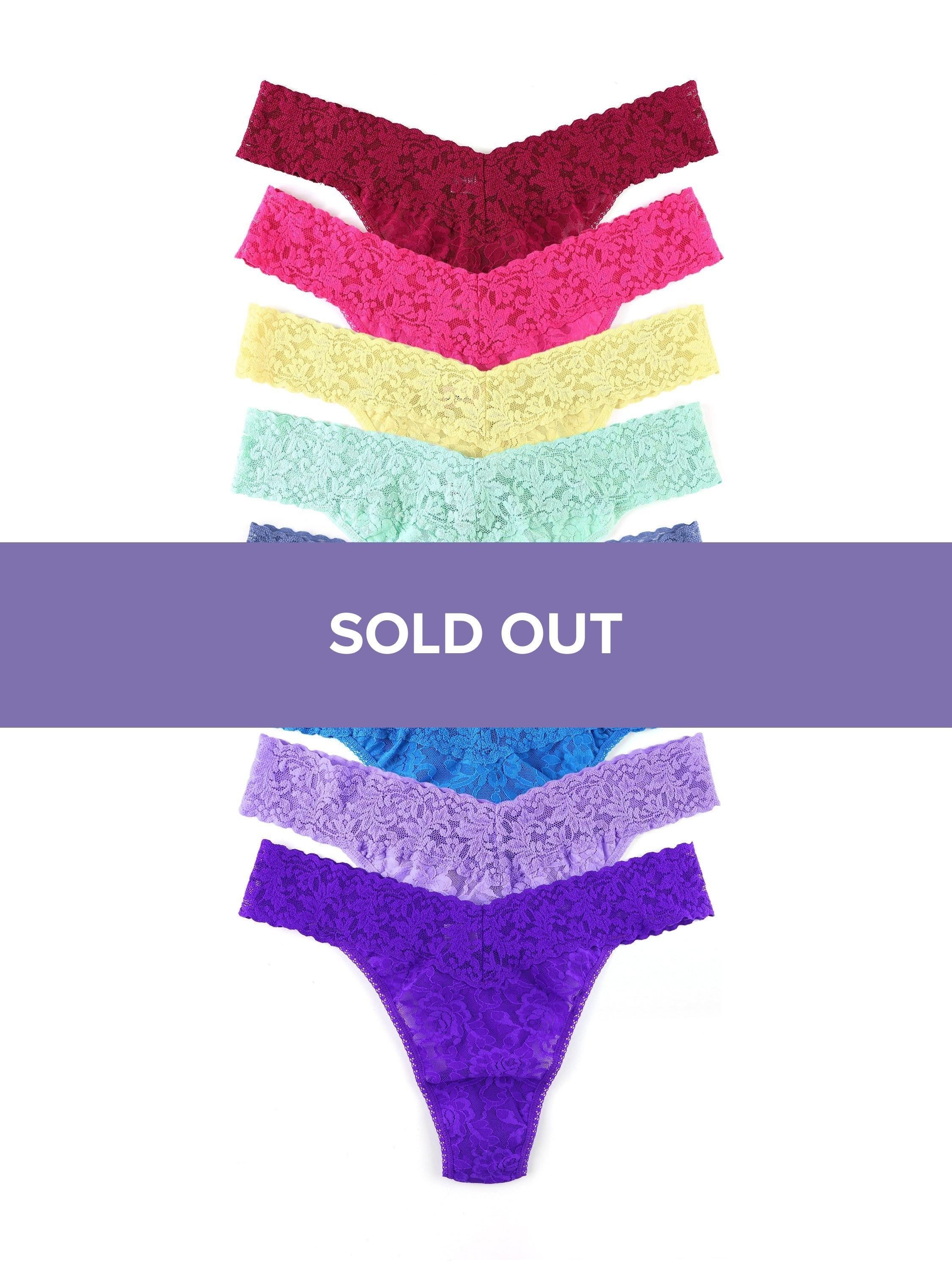 8 Pack Bright Signature Lace Original Rise Thongs sold by Hanky Panky