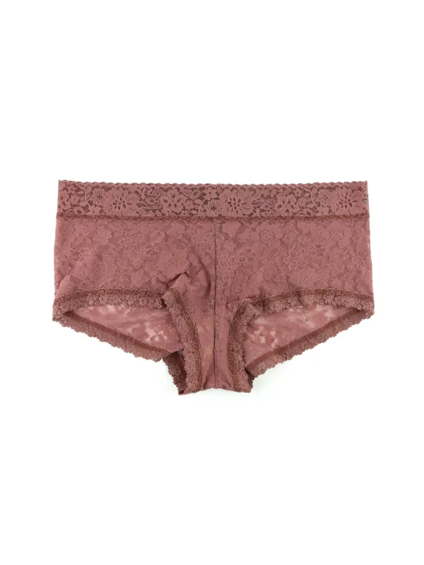 Daily Lace™ Plus Size Boyshort Exclusive Allspice Brown Sale sold by Hanky Panky