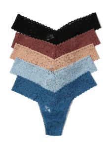 Daily Lace™ Petite Low Rise Thong 5 Pack sold by Hanky Panky