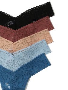 Daily Lace™ Petite Low Rise Thong 5 Pack sold by Hanky Panky