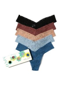 Daily Lace™ Petite Low Rise Thong 5 Pack sold by Hanky Panky