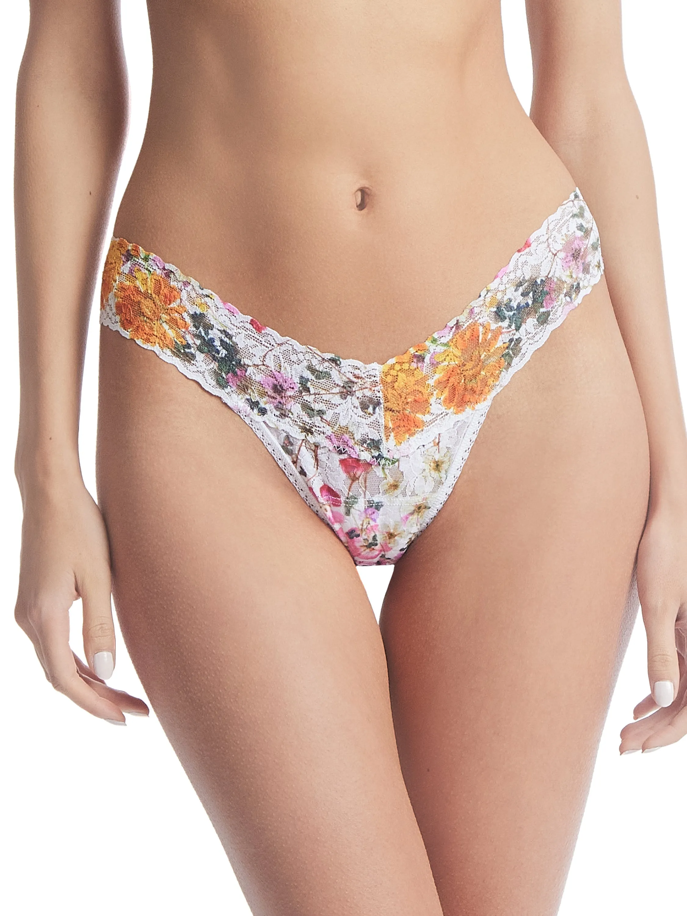 Printed Signature Lace Low Rise Thong Pressed Bouquet Sale sold by Hanky Panky product image thumbnail 2