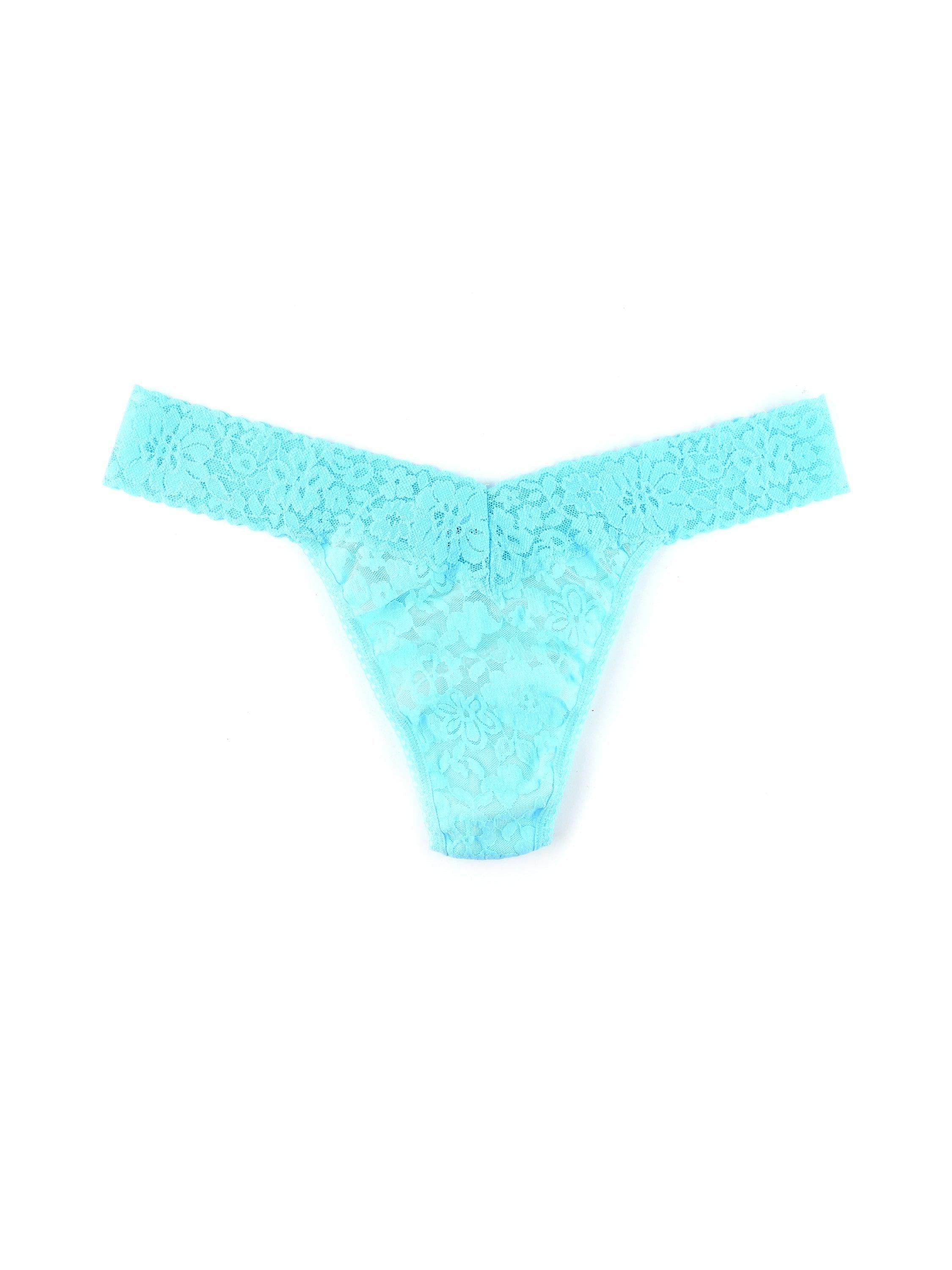 Daily Lace™ Original Rise Thong Whisper Blue Sale sold by Hanky Panky