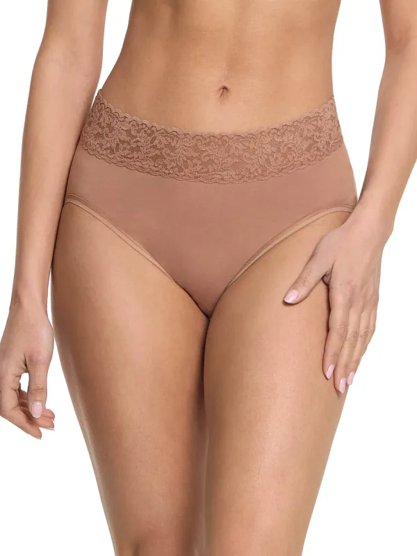 Supima® Cotton French Brief Spiced Latte Brown Sale sold by Hanky Panky