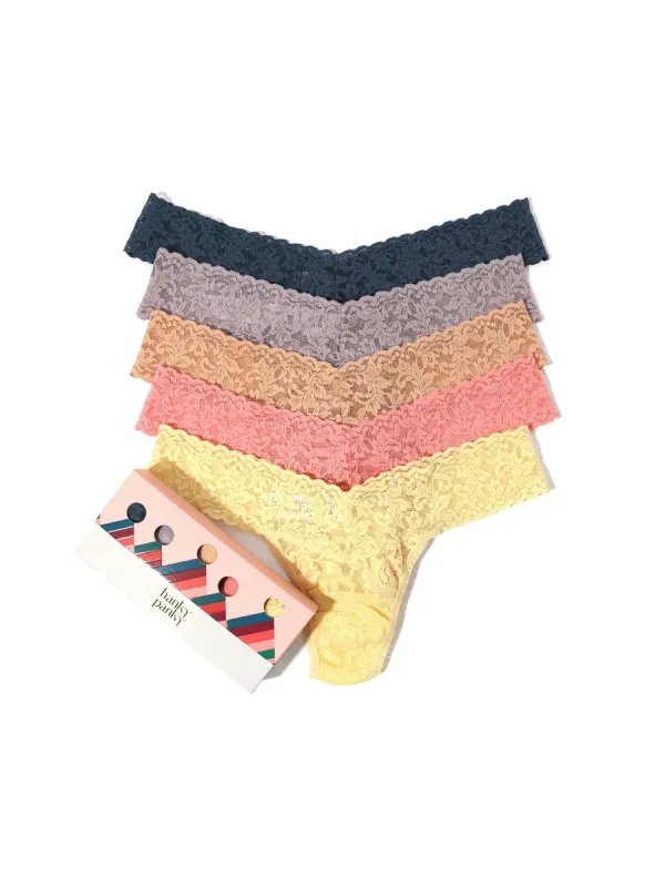 Holiday 5 Pack Low Rise Thongs sold by Hanky Panky