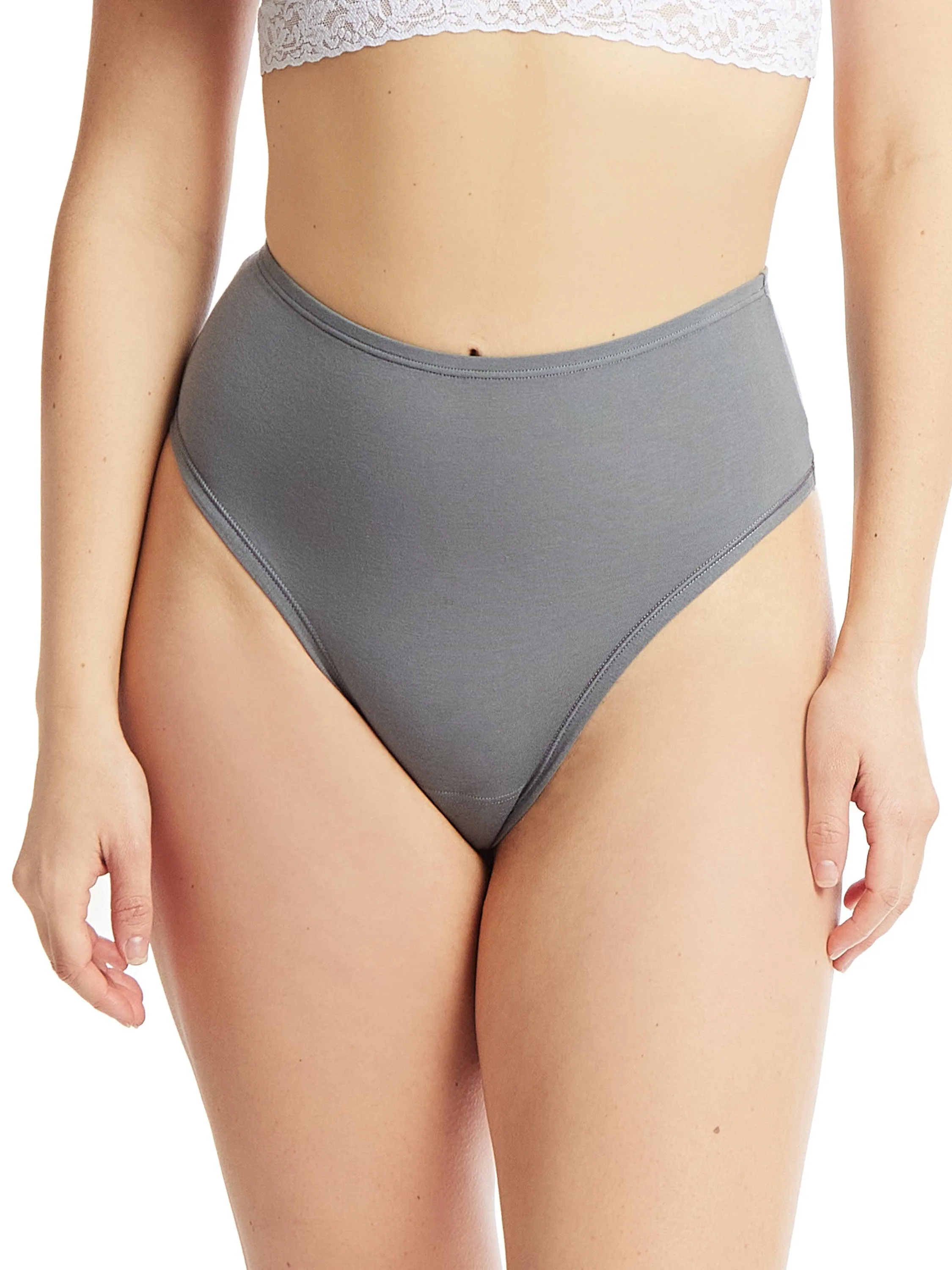 PlayStretch™ High Rise Thong So Coal Grey sold by Hanky Panky product image thumbnail 3