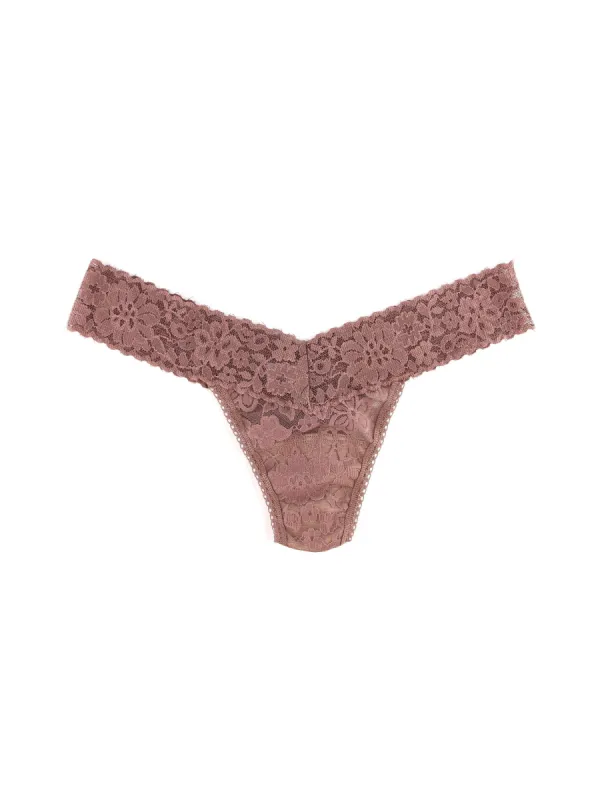 Daily Lace™ Low Rise Thong Allspice Brown Sale sold by Hanky Panky