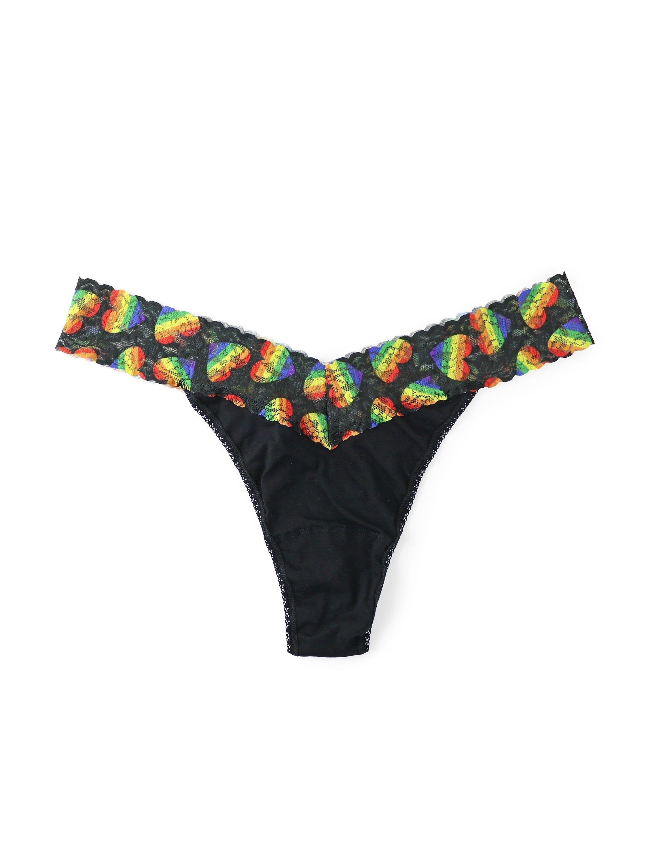 Plus Size Supima® Cotton Original Rise Thong with Contrast Trim sold by Hanky Panky