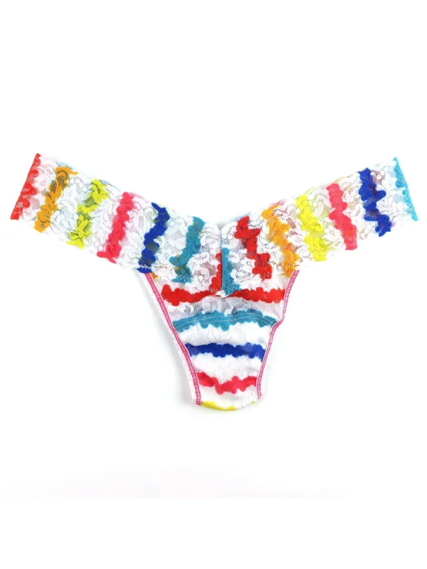 Petite Size Printed Signature Lace Thong Wavy Sale sold by Hanky Panky