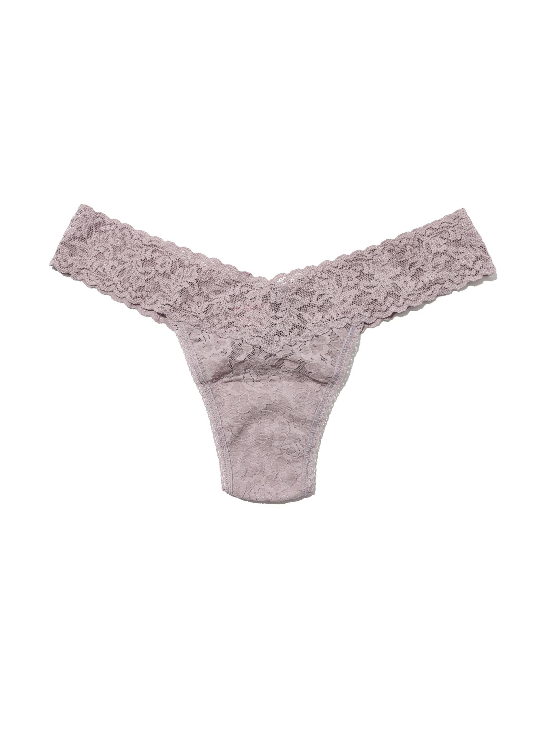Signature Lace Low Rise Thong Steel Grey Sale sold by Hanky Panky product image thumbnail 2