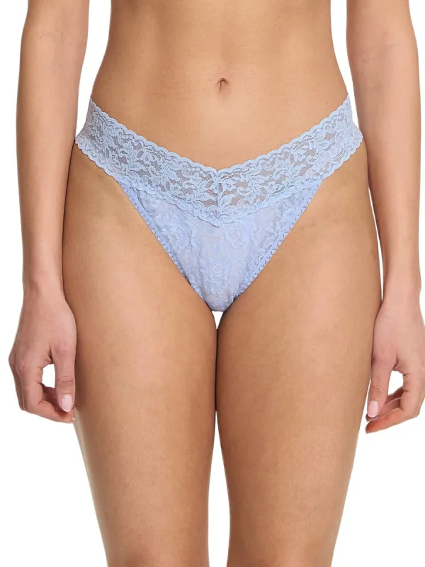 Signature Lace® Original Rise Thong Clarity Blue - Black Friday Sale sold by Hanky Panky