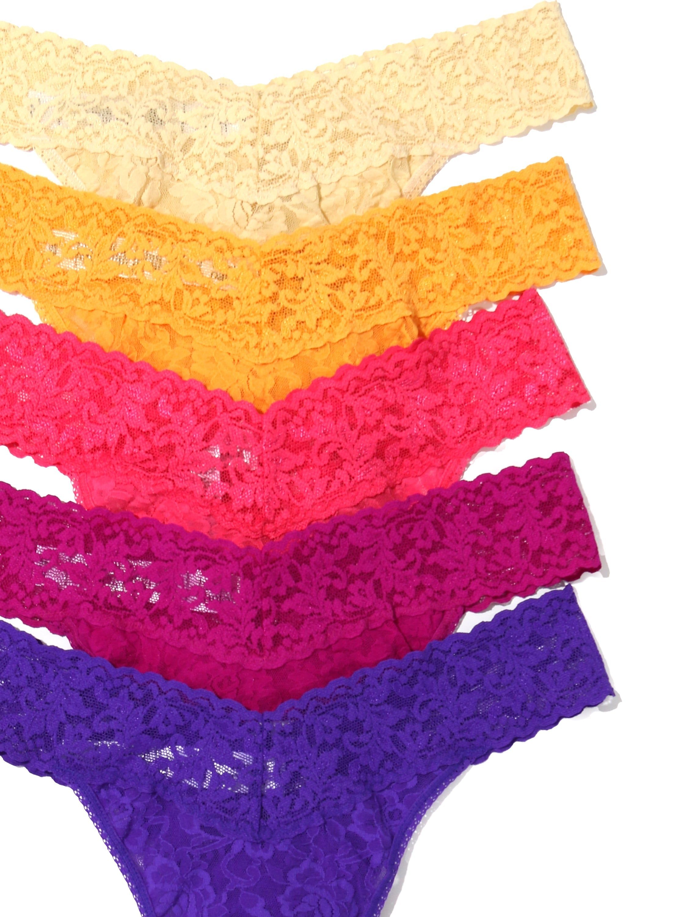 5 Pack Signature Lace Original Rise Thongs Sale sold by Hanky Panky product image thumbnail 2