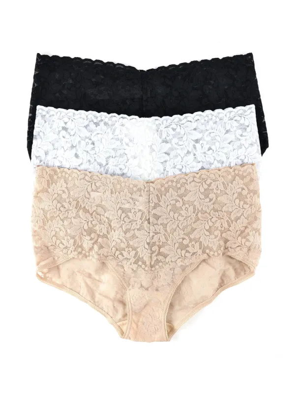3 Pack Signature Lace Retro V-kini sold by Hanky Panky