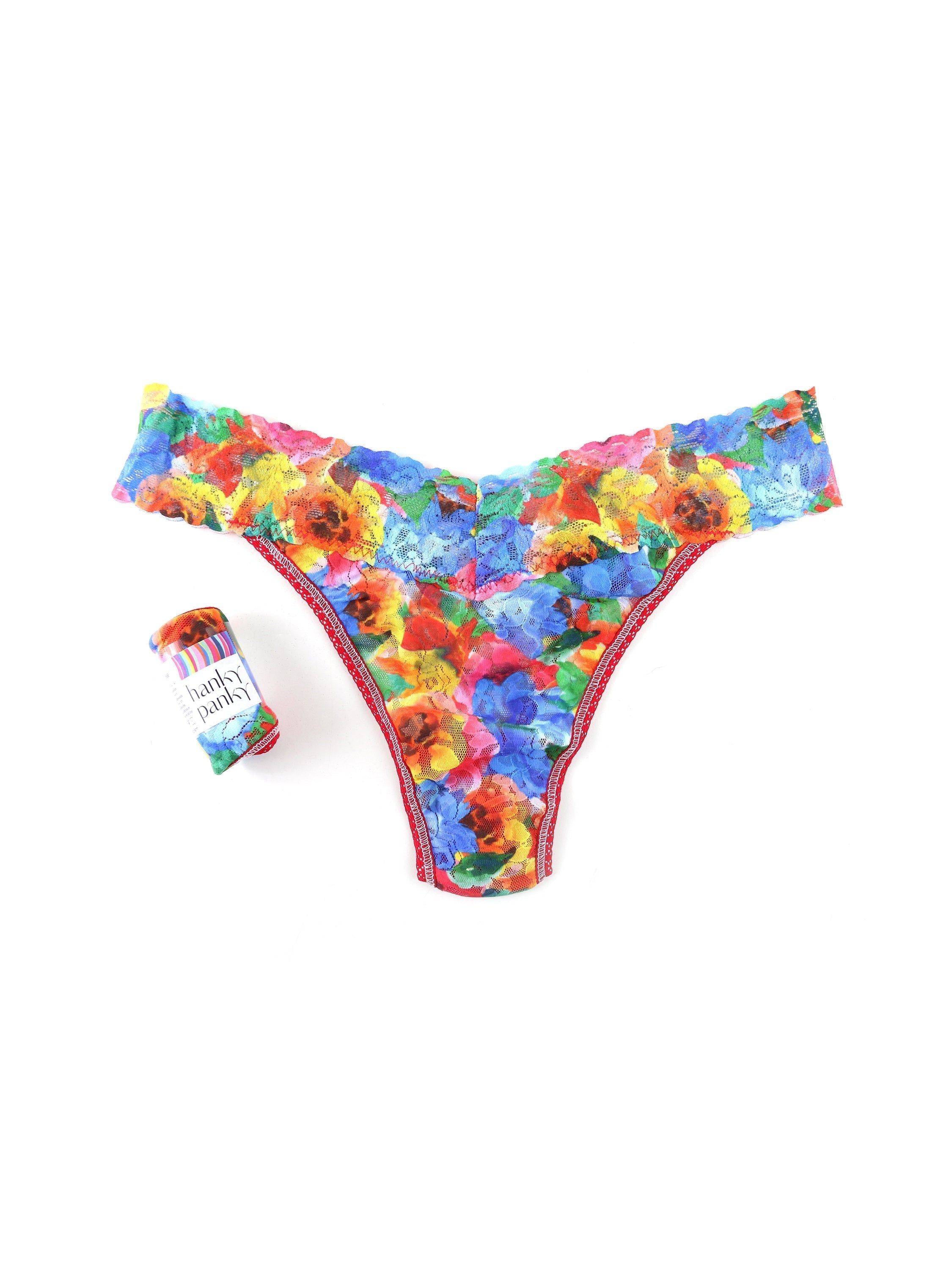Printed Signature Lace Original Rise Thong Sale Bold Blooms Sale sold by Hanky Panky product image thumbnail 5