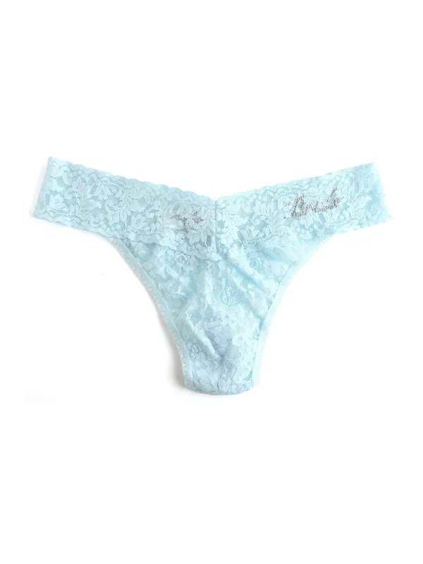 Bride Crystal Signature Lace Original Rise Thong sold by Hanky Panky
