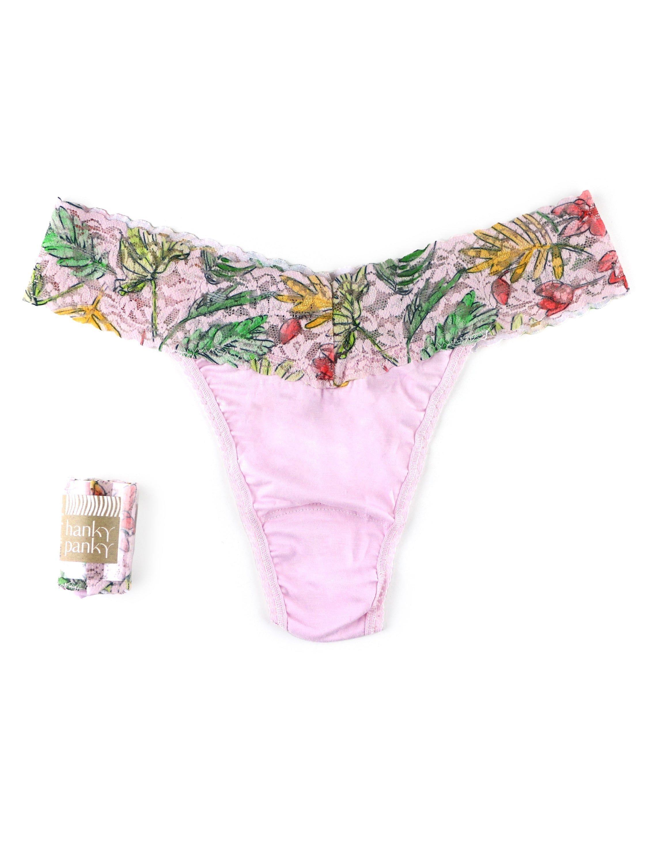 Supima® Cotton Original Rise Thong with Contrast Trim sold by Hanky Panky product image thumbnail 4