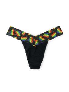 Supima® Cotton Original Rise Thong with Contrast Trim sold by Hanky Panky