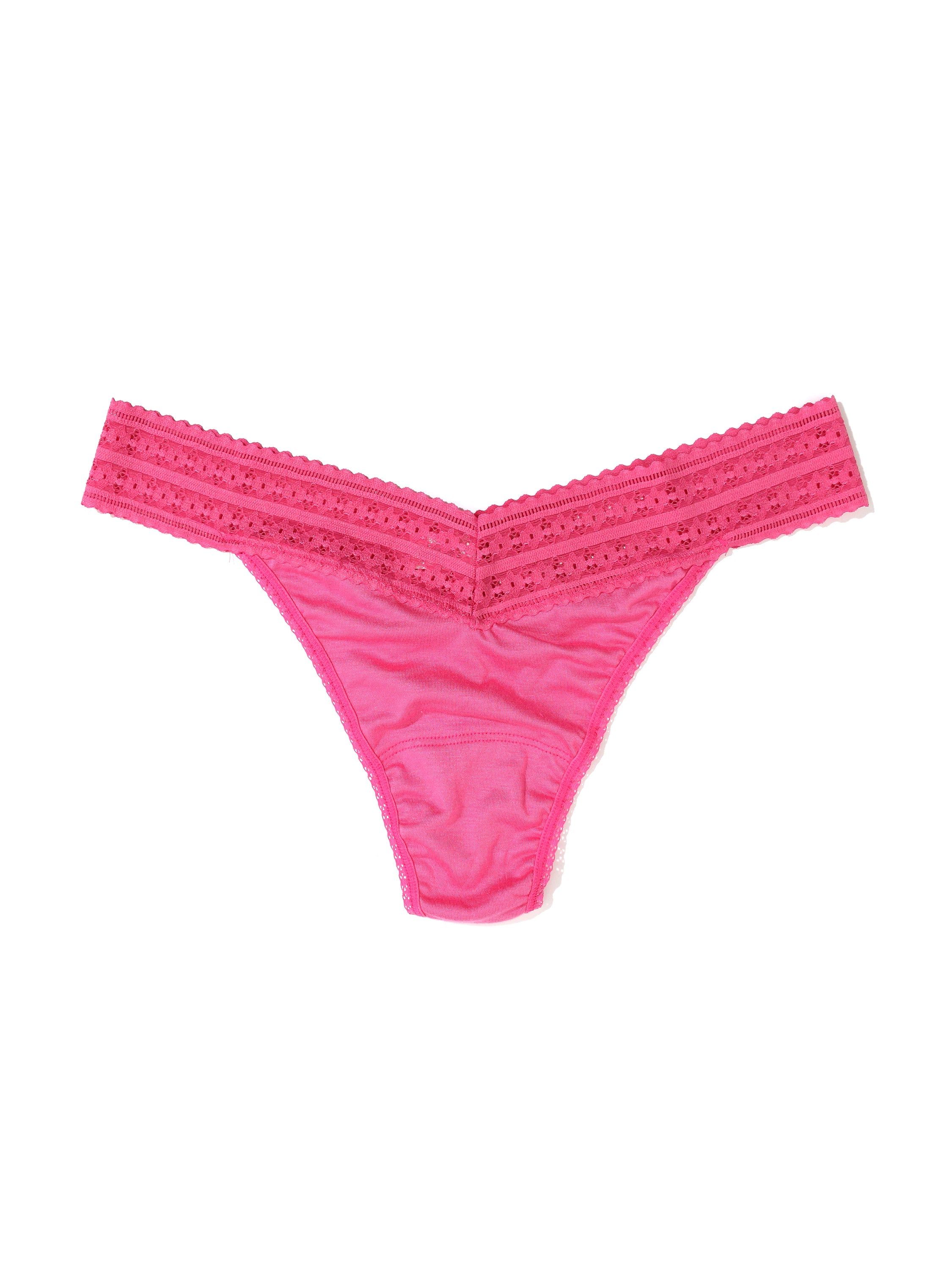 DreamEase™ Original Rise Thong Kiss From A Rose Pink sold by Hanky Panky