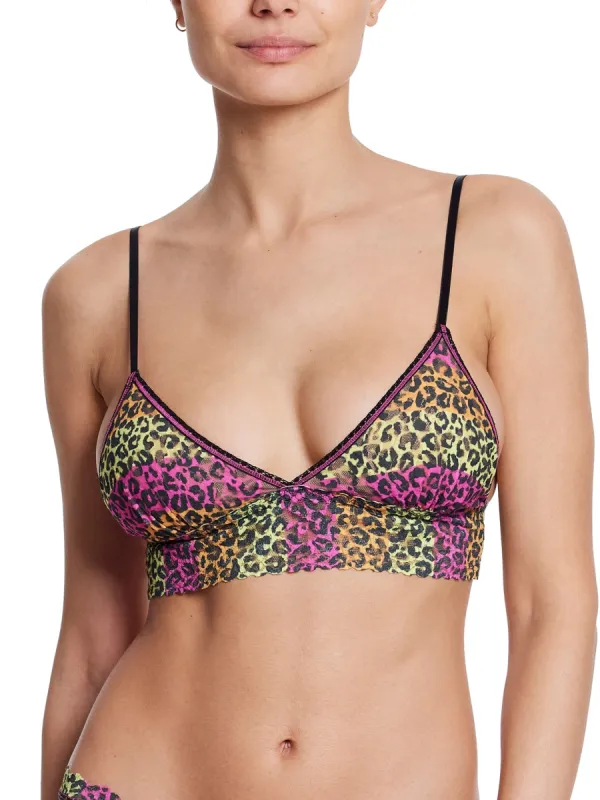 Printed Signature Lace Padded Triangle Bralette It's Electric Sale sold by Hanky Panky