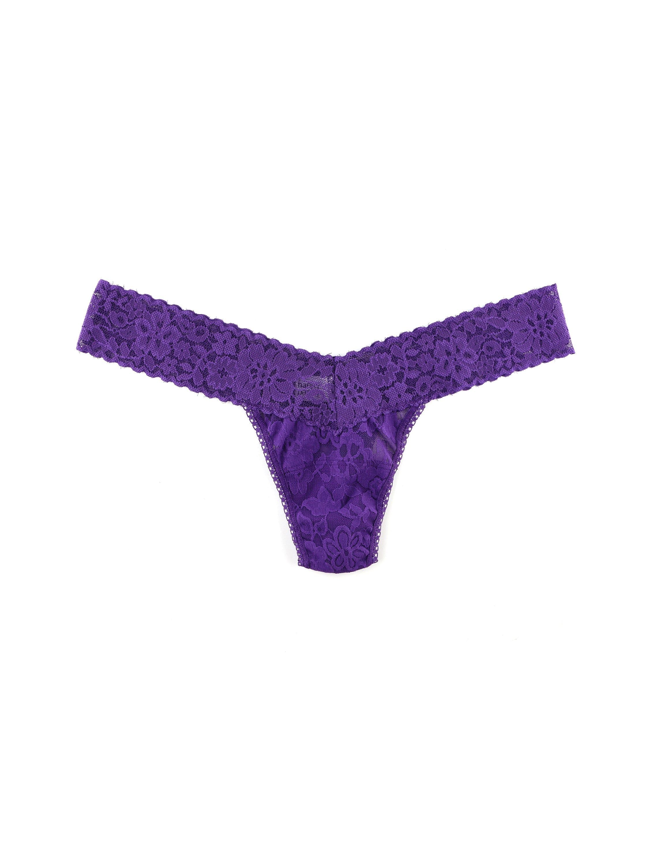 Daily Lace™ Low Rise Thong Cassis Purple Sale sold by Hanky Panky