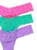 Holiday 3 Pack Signature Lace Low Rise Thongs sold by Hanky Panky