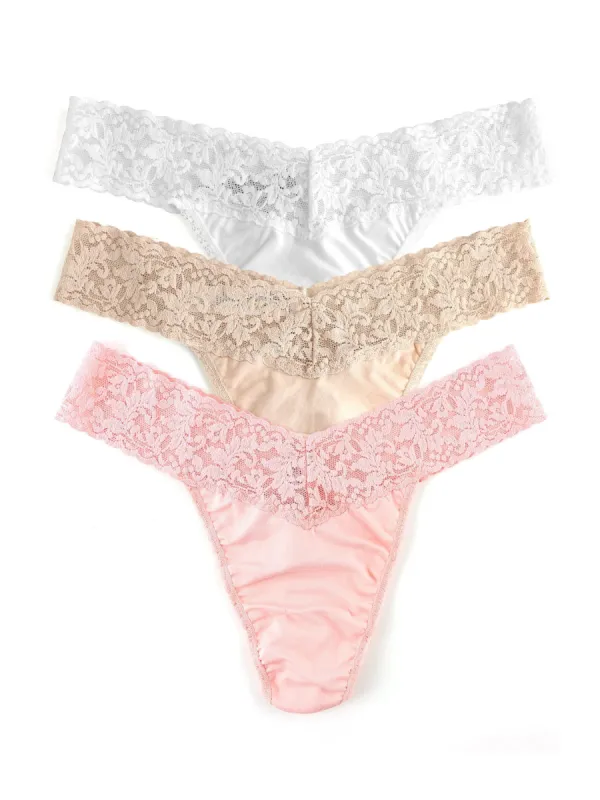 3 Pack Supima® Cotton Original Rise Thongs Neutral 2 sold by Hanky Panky