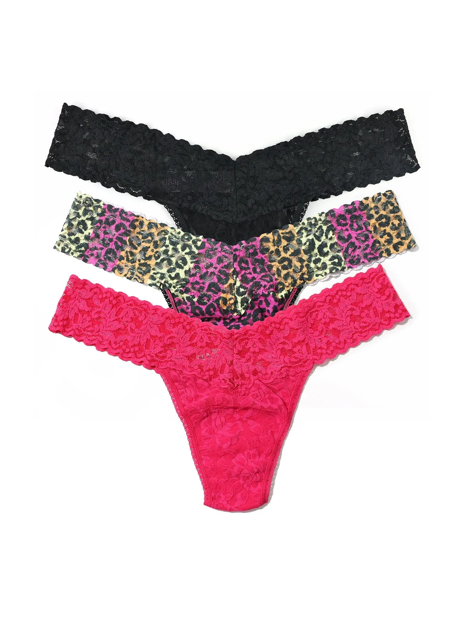 3 Pack Low Rise Thongs It's Electric Sale sold by Hanky Panky