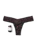 Cross Dyed Leopard Low Rise Thong Black/Tulip Pink Sale sold by Hanky Panky
