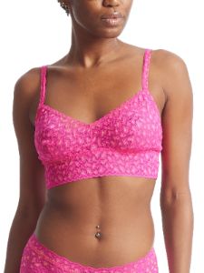 Cross Dyed Leopard V-Neck Retro Bralette sold by Hanky Panky