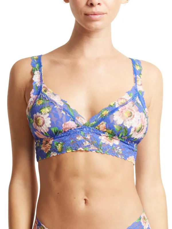Printed Signature Lace Crossover Bralette Happy Place Sale sold by Hanky Panky