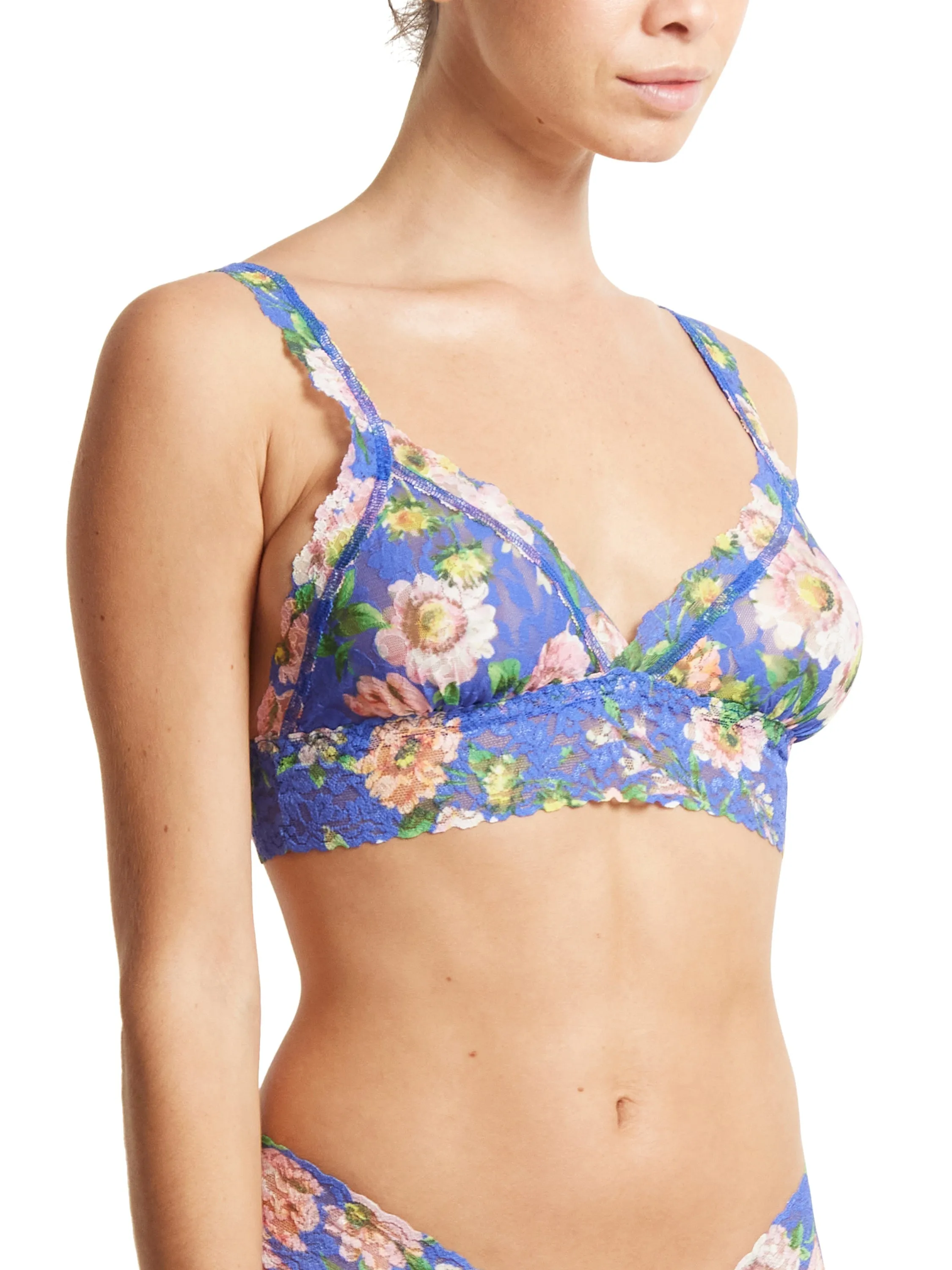 Printed Signature Lace Crossover Bralette Happy Place Sale sold by Hanky Panky product image thumbnail 3