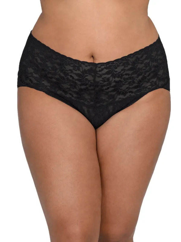 Plus Size Retro Lace V-kini sold by Hanky Panky