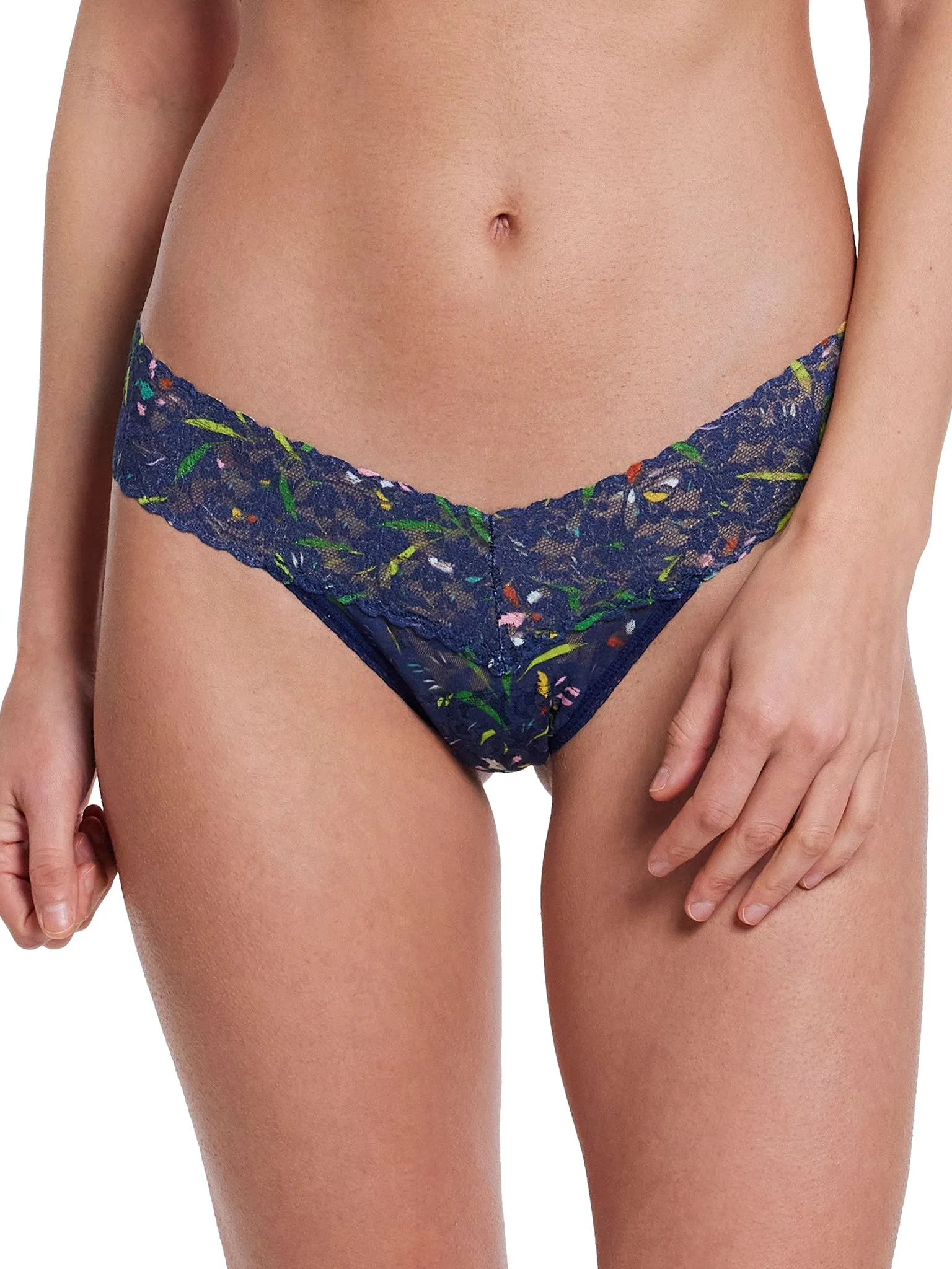 Printed Signature Lace Low Rise Thong Field Day Sale sold by Hanky Panky