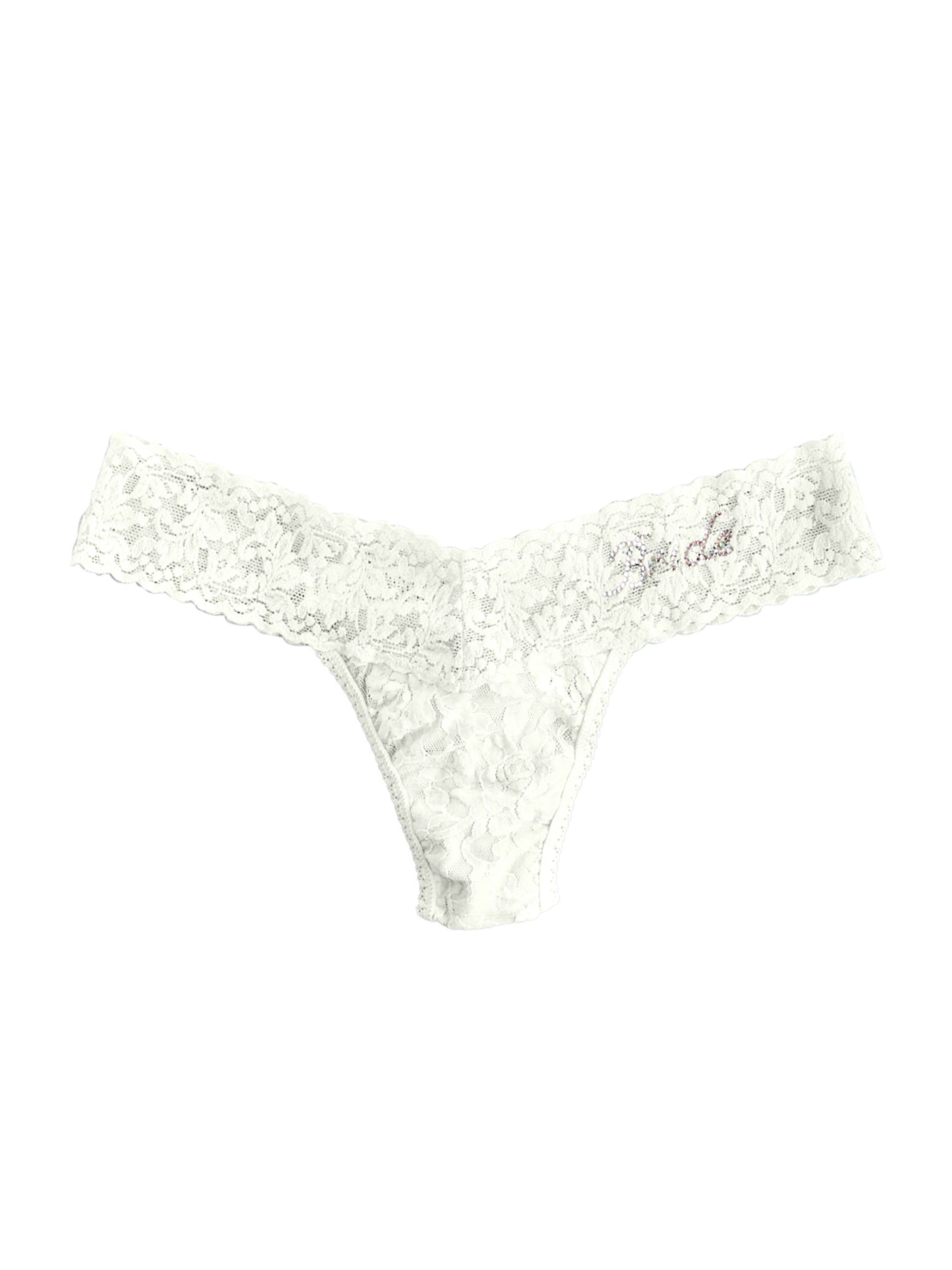 Bride Crystal Signature Lace Low Rise Thong sold by Hanky Panky product image thumbnail 6
