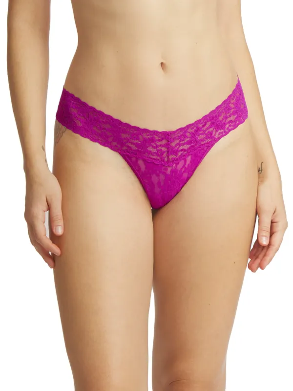 Signature Lace® Low Rise Thong Countess Pink sold by Hanky Panky